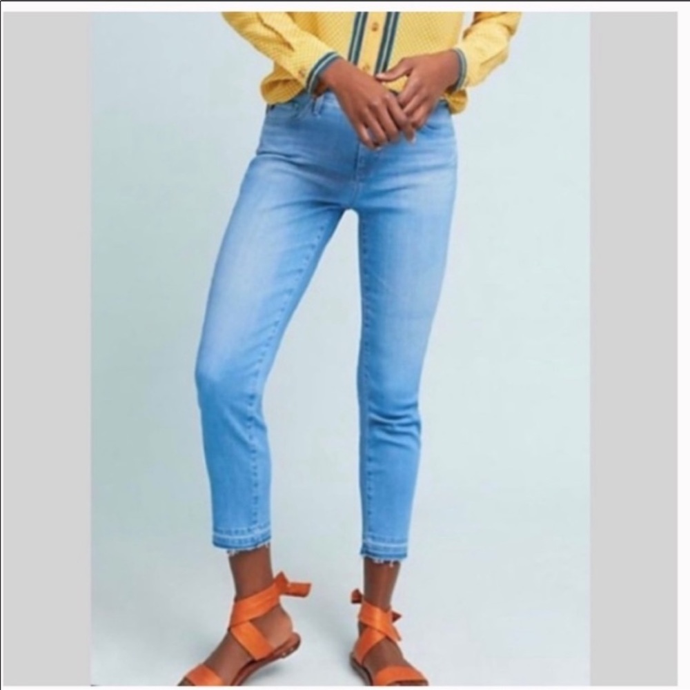AG Anthro midrise Stevie Capri jeans 32